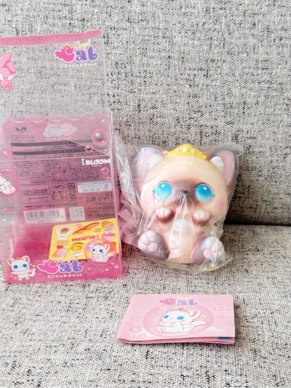 Japan iBloom Angel Cat Squishy Toy - Pink, Cream, Blue